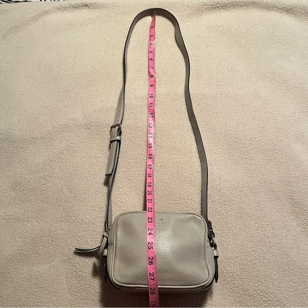 Kate Spade Pebbled Leather Pyper Mulberry Street Double Zip Crossbody Bag Purse